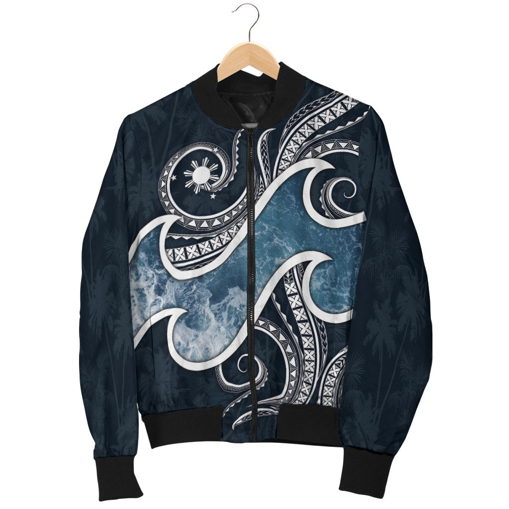 The Philippines Men's Bomber Jacket - Ocean Style - Polynesian Pride