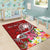 Fiji Custom Personalised Area Rug - Turtle Plumeria (Red) - Polynesian Pride