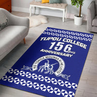 Tonga Tupou College Toloa Area Rug 156 Years Anniversary Tongan Ngatu LT13 Blue - Polynesian Pride