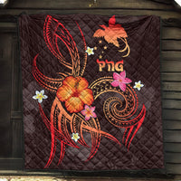 Papua New Guinea Polynesian Premium Quilt - Legend of Papua New Guinea (Red) - Polynesian Pride