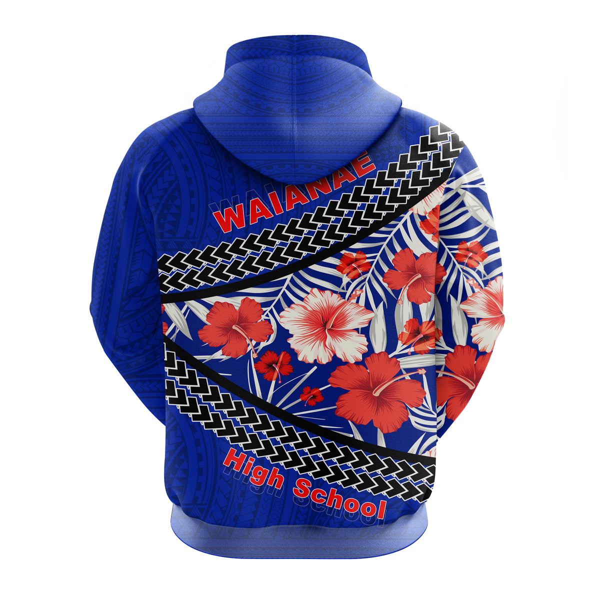 Waianae High School Zip up Hoodie Hawaiian Hibiscus Flowers LT20 - Polynesian Pride