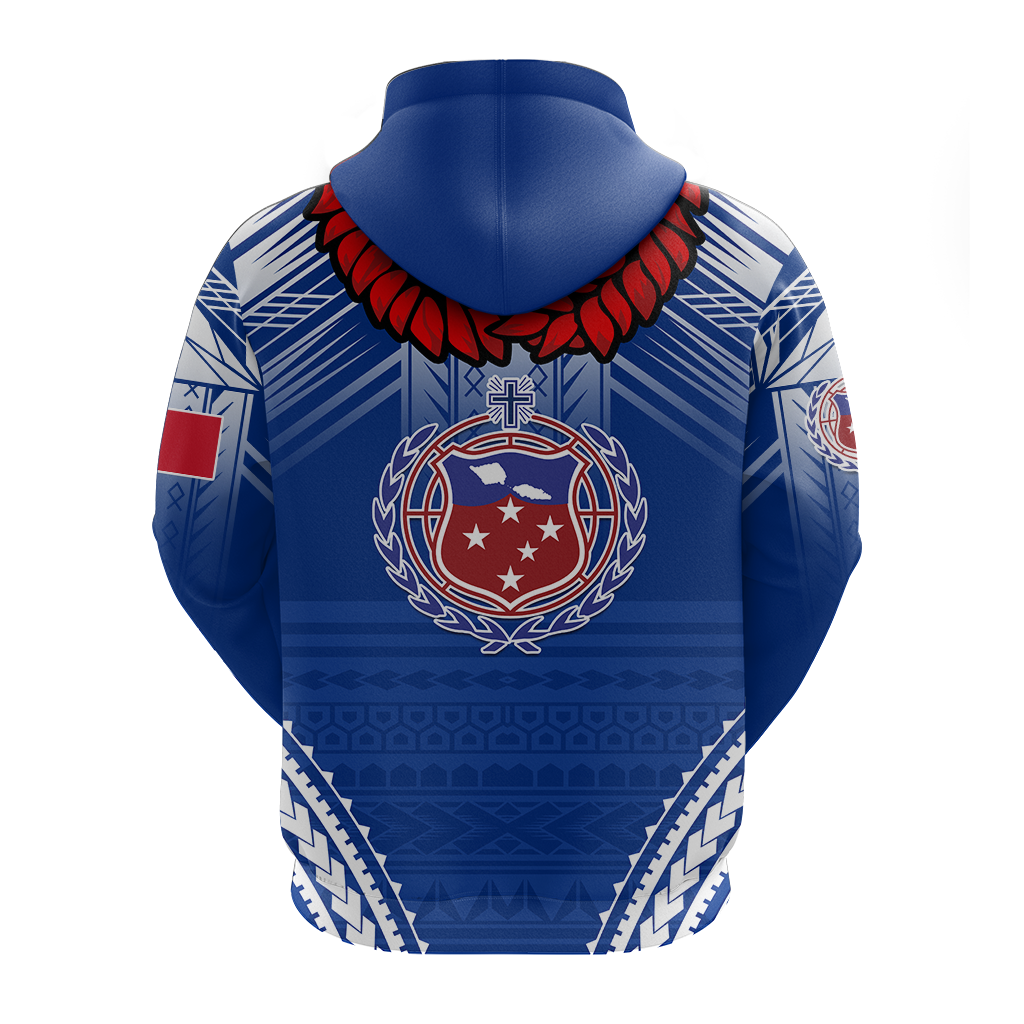 Toa Samoa Rugby Ula Fala Art Hoodie LT12 - Polynesian Pride