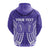 Custom Cook Islands Rarotonga Zip Hoodie Purple Tribal Pattern LT12 - Polynesian Pride