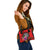 American Samoa Polynesian Custom Personalised Shoulder Handbag - Floral With Seal Red - Polynesian Pride