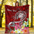 Fiji Custom Personalised Premium Blanket - Turtle Plumeria (Red) - Polynesian Pride