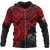 Tonga Polynesian Hoodie (Zip up) Red Turtle Unisex RED - Polynesian Pride