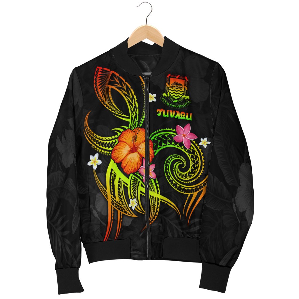 Tuvalu Polynesian Men's Bomber Jacket - Legend of Tuvalu (Reggae) - Polynesian Pride