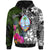 Guam Custom Hoodie Turtle Plumeria Banana Leaf Unisex Black - Polynesian Pride