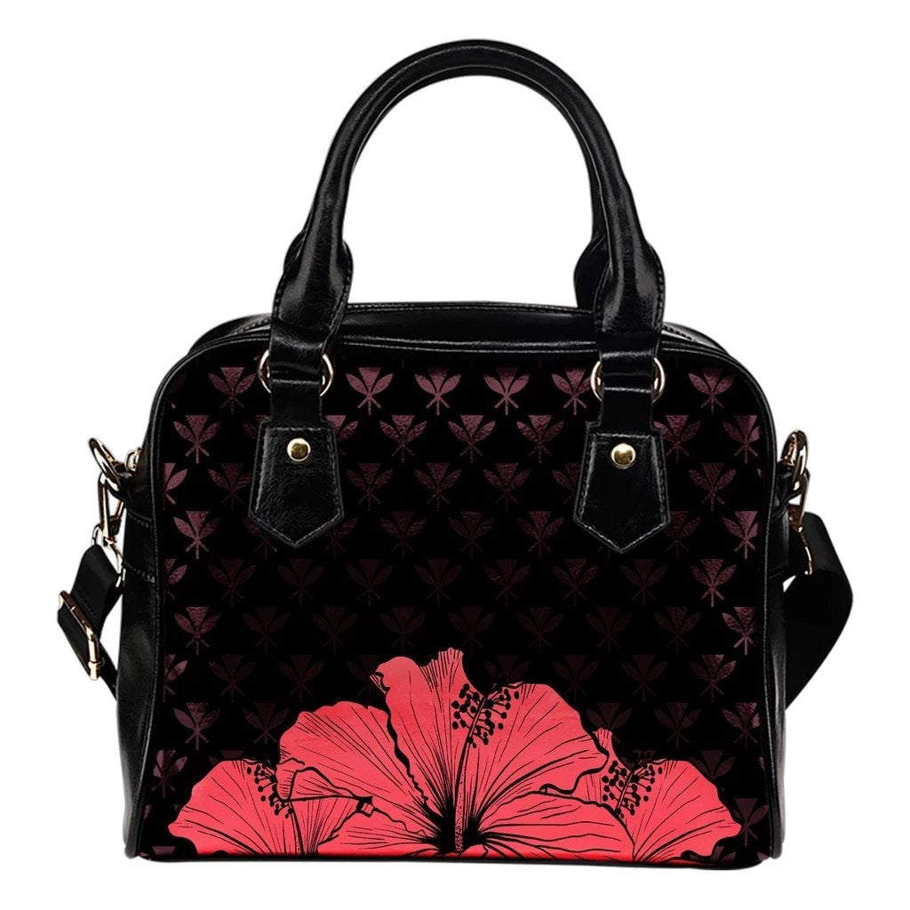 Kanaka Hibiscus Shoulder Handbag Red - Rich Style One Size Red - Polynesian Pride