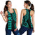 Kanaka Map Women's Racerback Tank Turquoise Turquoise - Polynesian Pride