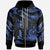 Vanuatu Polynesian Custom Hoodie Polynesian Tattoo Blue Version Unisex Blue - Polynesian Pride