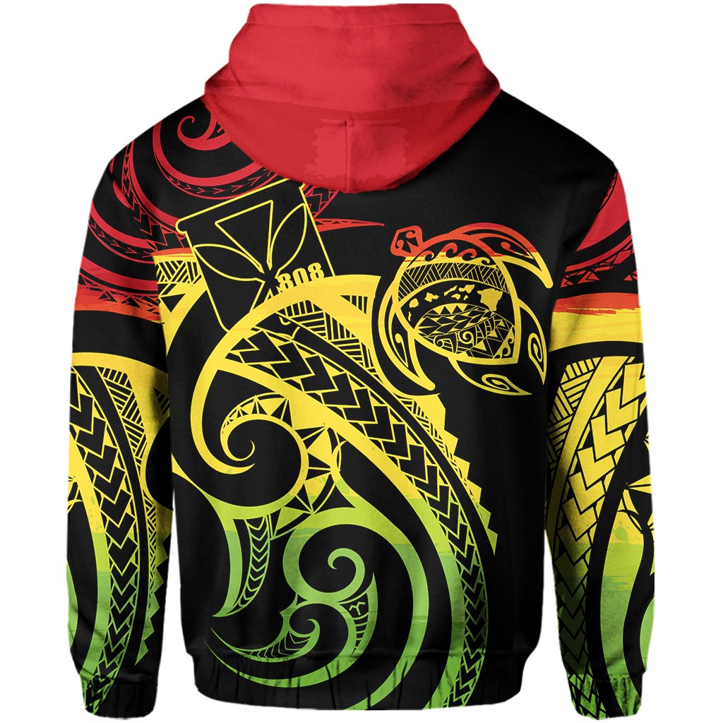 Hawaii Hoodie Kanaka Reggae Pullover Hoodie - Polynesian Pride