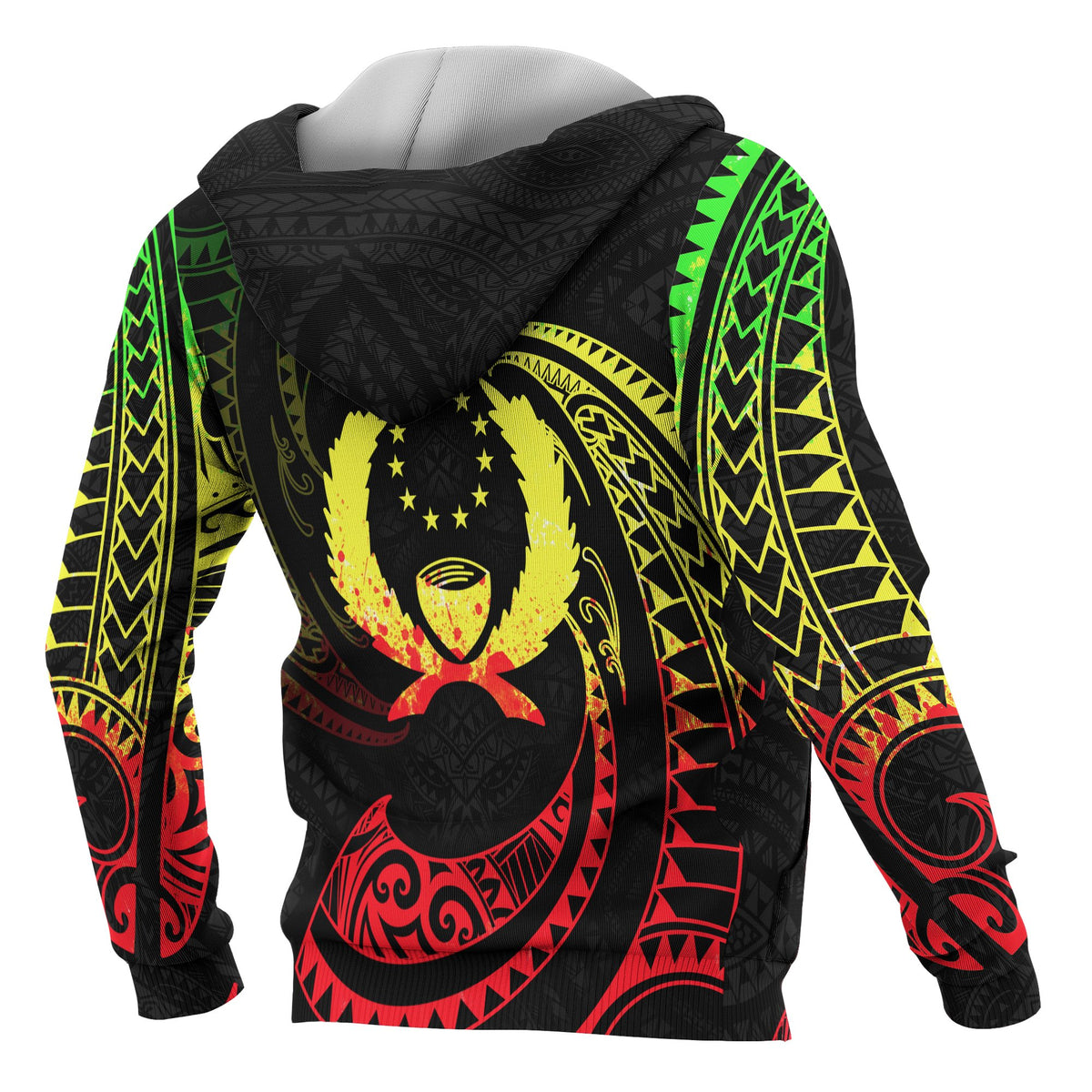 Pohnpei Micronesia Hoodie Reggae Tribal Wave - Polynesian Pride