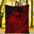 Hawaii Turtle With Hibiscus Tribal Red Blanket - LT12 - Polynesian Pride