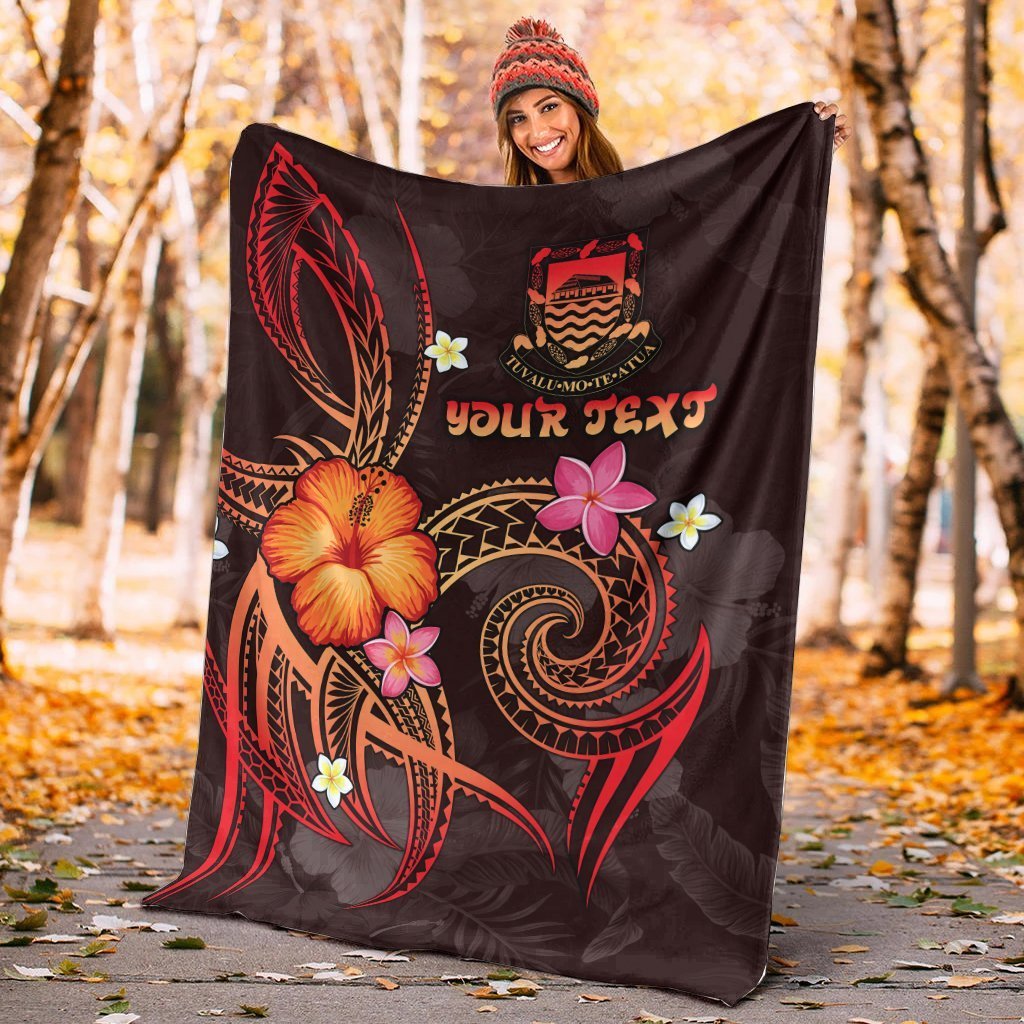 Tuvalu Polynesian Personalised Premium Blanket - Legend of Tuvalu (Red) - Polynesian Pride