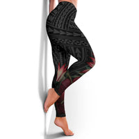 Kosrae Micronesia Women's Legging - Tropical Vintage Hibiscus - Polynesian Pride