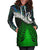 New Zealand Maori Hoodie Dress - Manaia Paua Shell Glitter Green LT4 - Polynesian Pride