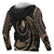 Yap Micronesia ll Over Custom Hoodie Gold Tribal Wave - Polynesian Pride