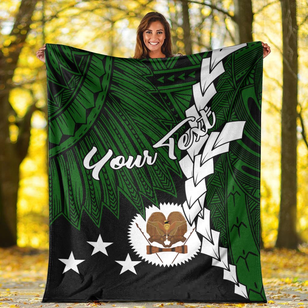 Papua New Guinea Western Highlands Province Polynesian Custom Personalised Blanket - Tribal Wave Tattoo - Polynesian Pride