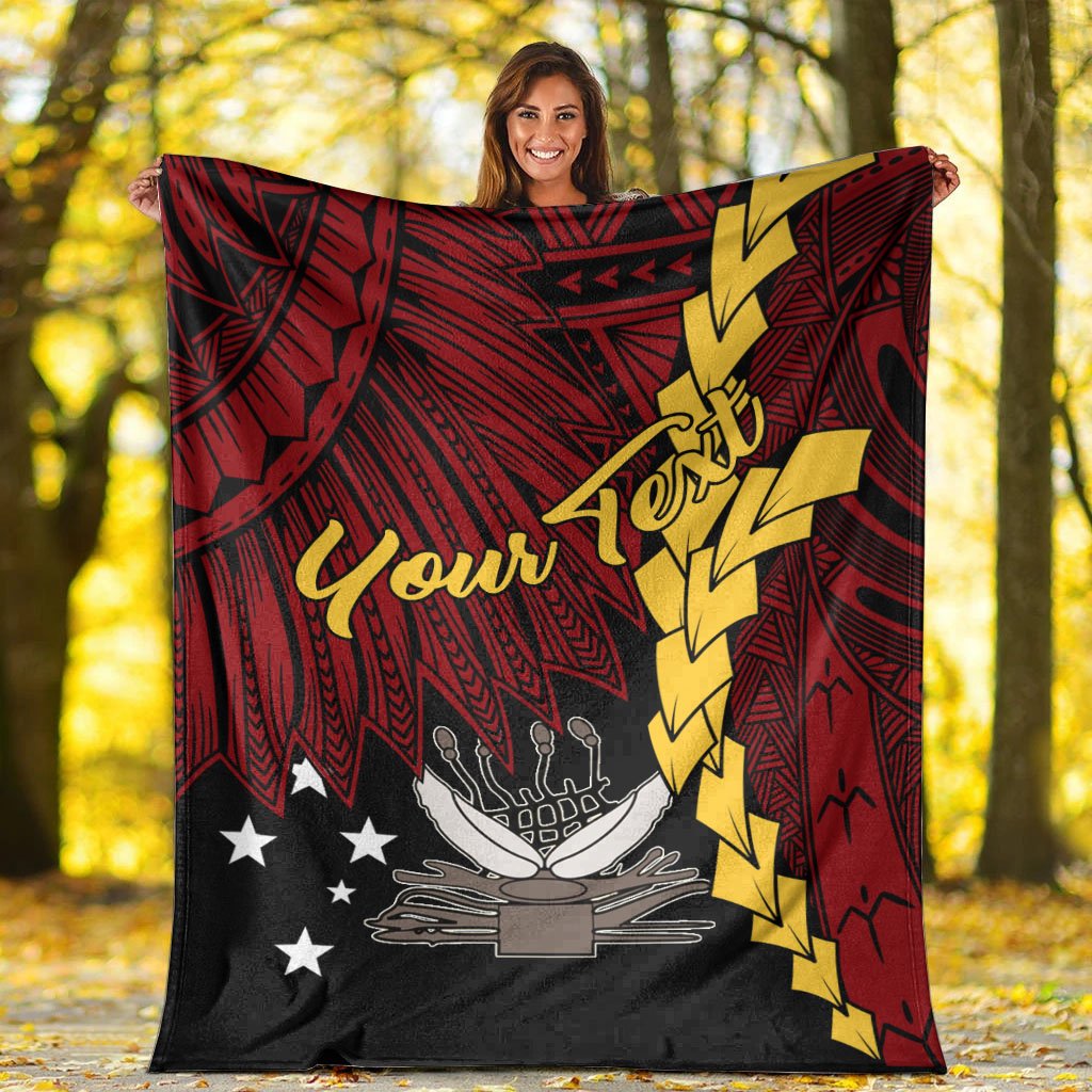 Papua New Guinea Western Province Polynesian Custom Personalised Blanket - Tribal Wave Tattoo - Polynesian Pride