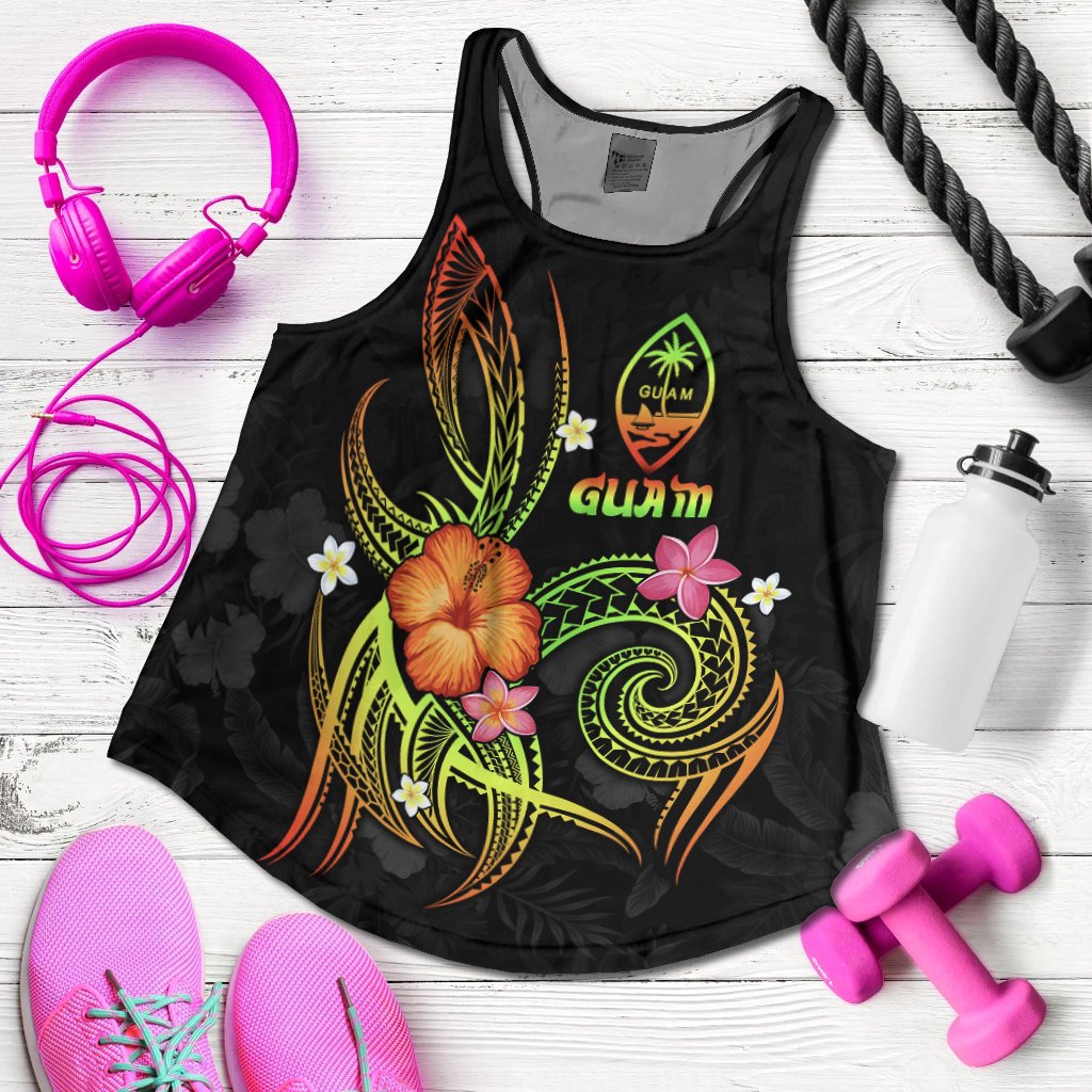 Guam Polynesian Women's Racerback Tank - Legend of Guam (Reggae) Art - Polynesian Pride