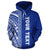 Polynesian Custom Hoodie Blue Poly Line - Polynesian Pride