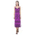 Polynesia Pattern V - Neck Open Fork Long Dress - Pink Style Women Pink - Polynesian Pride