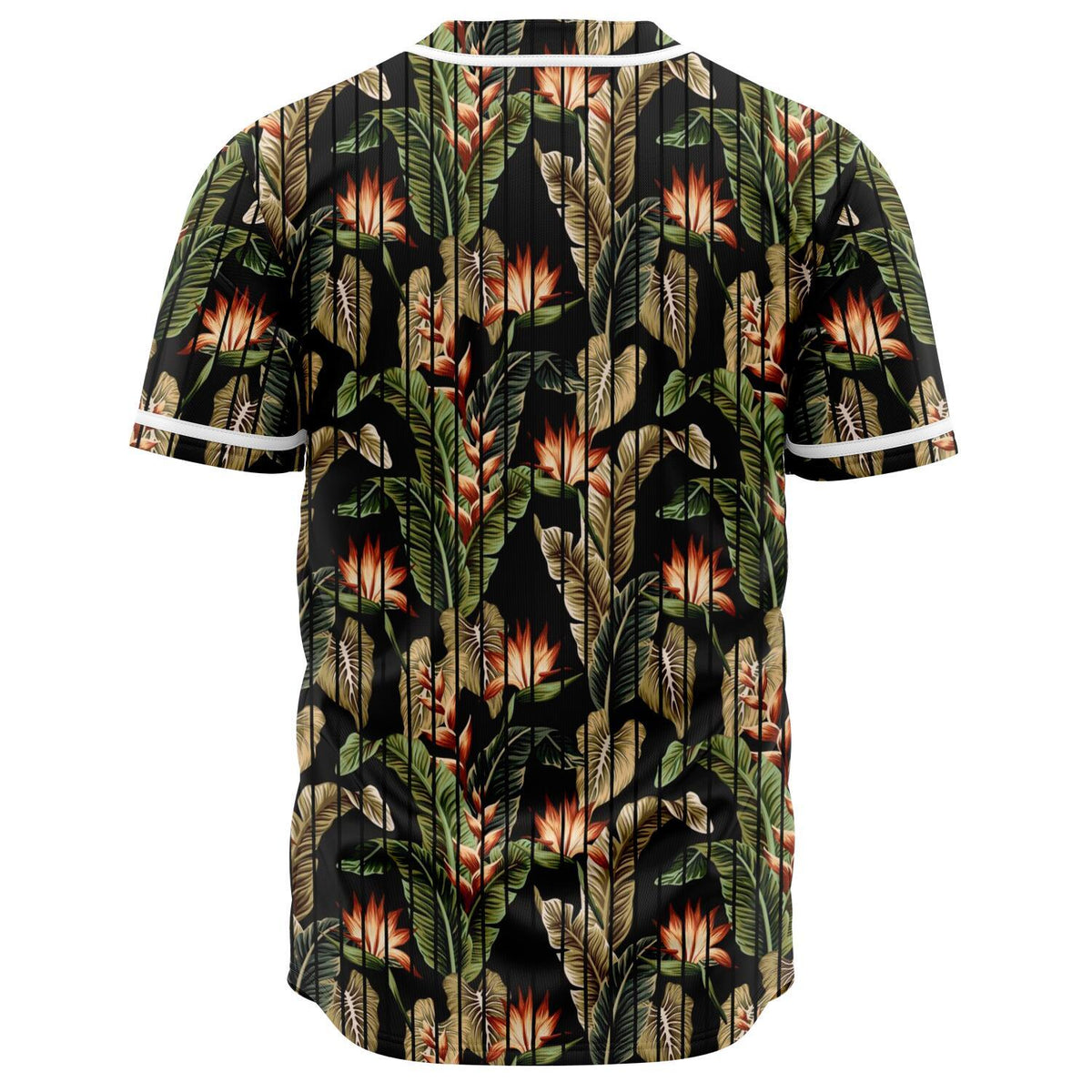 Hawaii Tropical Floral Vintage Strelitzia Flower Banana Leaves Baseball Jersey - Polynesian Pride