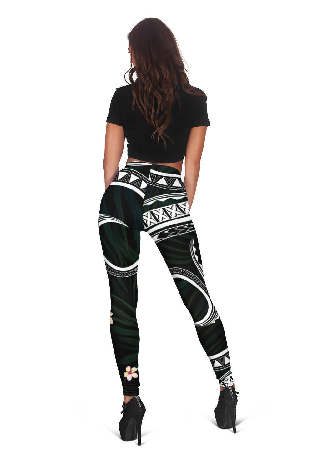 Fiji Coat of Arms Women Leggings Polynesian mix Coconut Pattern LT13 - Polynesian Pride