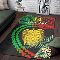 (Custom Personalised) Vanuatu Heart Polynesian Area Rug Turtle Sand Drawings LT13 - Polynesian Pride
