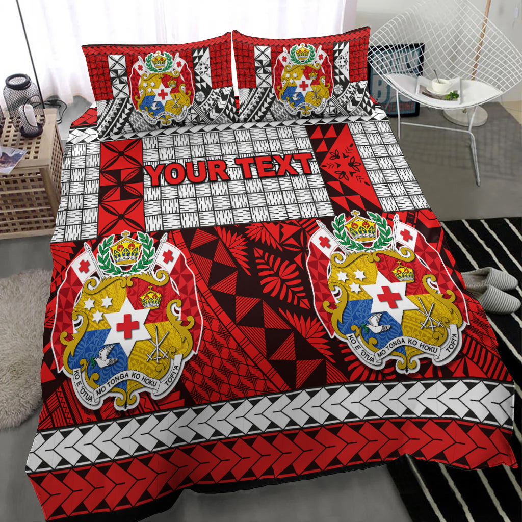 (Custom Personalised) Tonga Bedding Set Be Unique Version 03 Red LT13 - Polynesian Pride