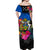 Solomon Off Shoulder Long Dress Alluring Polynesia and Tropical Flowers LT13 - Polynesian Pride