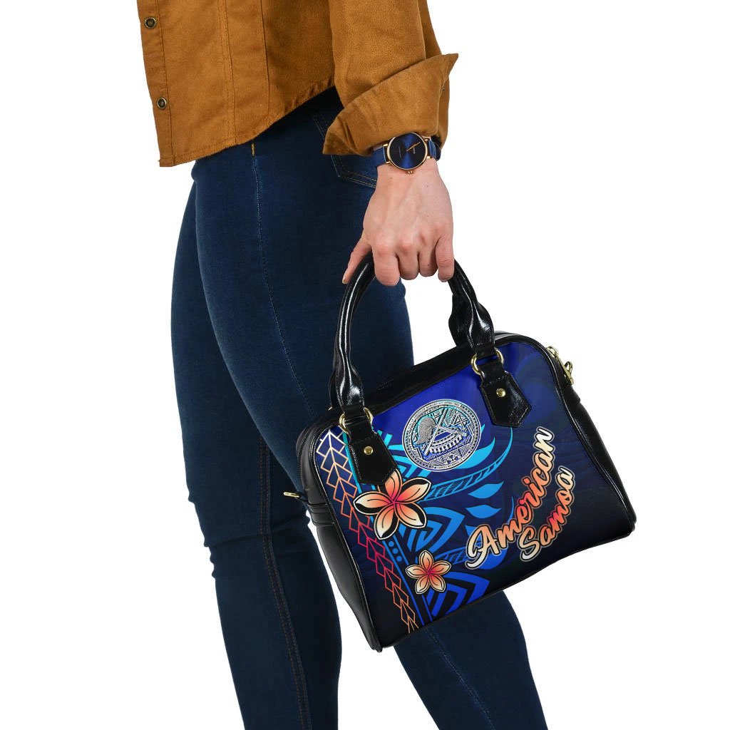 American Samoa Shoulder Handbag - Vintage Tribal Mountain - Polynesian Pride