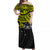 Marquesas Islands Off Shoulder Long Dress Yellow Polynesia Pattern Mix Tiki LT13 Long Dress Yellow - Polynesian Pride