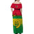 Vanuatu Color Off Shoulder Long Dress Six Provinces and Map LT13 - Polynesian Pride