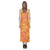 Tonga Pattern V - Neck Open Fork Long Dress - Yellow Style - Polynesian Pride