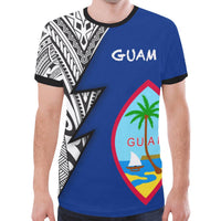 Guam Pattern All Over T Shirt Guam Flag Polynesian Tattoo - Polynesian Pride