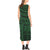 Polynesian Tribal Phaedra Sleeveless Open Fork Long Dress - Green Version - Polynesian Pride