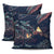 Night On The Land Pillow Covers One Size Zippered Pillow Cases 18"x 18" (Twin Sides) (Set of 2) Black - Polynesian Pride