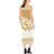 Polynesian Phaedra Sleeveless Open Fork Long Dress - Yellow Hibiscus - Polynesian Pride