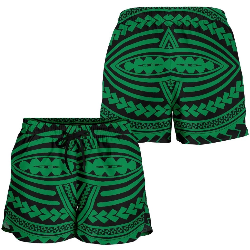 Polynesian Seamless Green Women's Short Women Green - Polynesian Pride