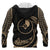 Yap Micronesia ll Over Custom Hoodie Gold Tribal Wave - Polynesian Pride