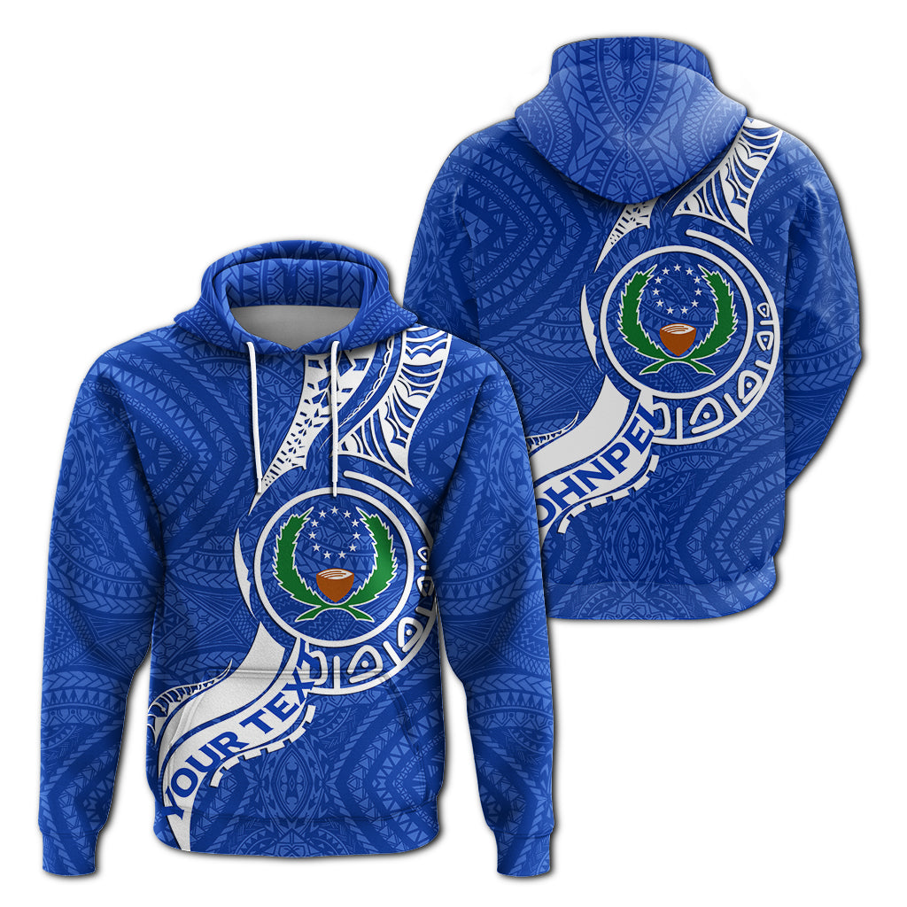 Custom Pohnpei Hoodie Micronesia Pride Blue LT12 Unisex Blue - Polynesian Pride