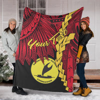 Papua New Guinea National Capital District Province Polynesian Custom Personalised Blanket - Tribal Wave Tattoo - Polynesian Pride