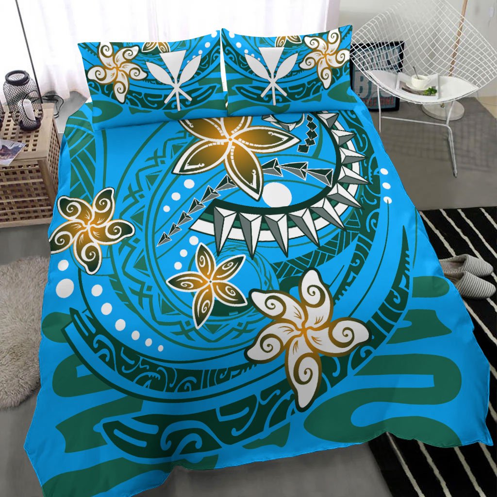 Hawaii Bedding Set - Spring Style Blue Color - Polynesian Pride
