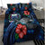 Samoa Polynesian Bedding Set - Blue Turtle Hibiscus - Polynesian Pride