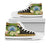 Federated States of Micronesia High Top Shoes - Polynesian Gold Patterns Collection Unisex White - Polynesian Pride