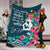 (Custom Personalised) Fiji Mothers Day With Green Turtle Blanket - LT12 - Polynesian Pride