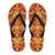 Polynesian Flip Flops Orange Men's Flip Flops Black - Polynesian Pride