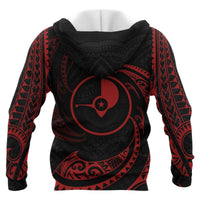 Yap Micronesia ll Over Hoodie Red Tribal Wave - Polynesian Pride